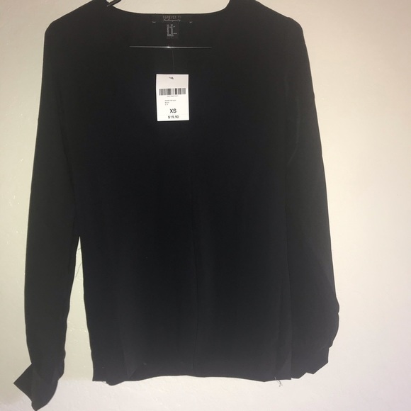 Forever 21 XS Black business casual top - Picture 2 of 2